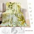 thumbnail image 5 of Sage Green Leaves Blanket Soft Cozy Warm Throw Blanket for Couch, Plush Fuzzy Flannel Fleece Blankets for Sofa, Summer Botanical Farmhouse Watercolor Leaf Bed Blankets Gifts for Men, 40"x50", 5 of 9