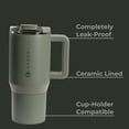 thumbnail image 3 of HydroJug Coffee Traveler 20 oz - Leak-Resistant, Ceramic-Lined Insulated Travel Coffee Mug for Hot or Cold Drinks with Flip Lid, Courtyard, 3 of 6