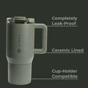 HydroJug Coffee Traveler 20 oz - Leak-Resistant, Ceramic-Lined Insulated Travel Coffee Mug for Hot or Cold Drinks with Flip Lid, Courtyard