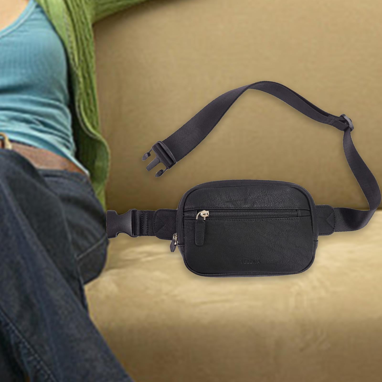 Segolike Belt Bag Handbag Everywhere Shoulder Purse Fashionable Tote Fanny Pack for Women Black