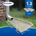 thumbnail image 3 of Suncast SB24 Decorative Rain Gutter Downspout Splash Block, Tan  (2 Pack), 3 of 10