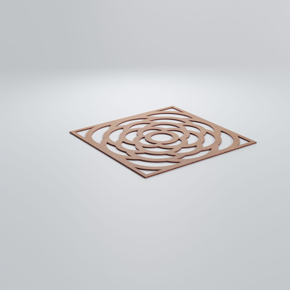 Ekena Millwork 23 3/8"W x 23 3/8"H x 1/4"T Large Edinburg Decorative Fretwork Wood Wall Panels, Wood (Paint Grade)