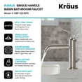 thumbnail image 2 of Ramus™ Single Handle Bathroom Sink Faucet with Lift Rod Drain in Spot Free Stainless Steel, 2 of 3