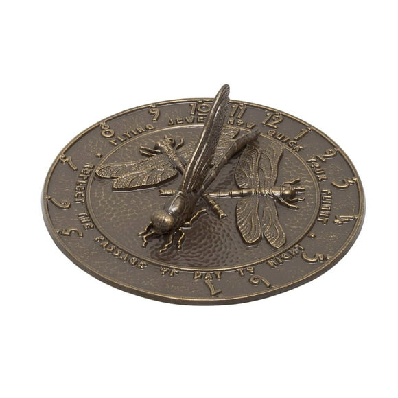 Whitehall Products Cadran Solaire Libellule, Bronze Français