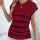 thumbnail image 4 of Blusas de Encaje de Manga Corta con Capucha de Cuello Redondo, 95% Poliéster 5% Spandex Camiseta Superior, 4 of 8