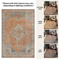thumbnail image 6 of GLN Rugs Petra - Indoor, Machine Washable Area Rug 5'3" Round Turkish Terra Home Carpet, 6 of 8