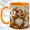 Orange, variant on Halloween Gnome Coffee Mug, Gemstone Ghost Mug, Ceramic Cup