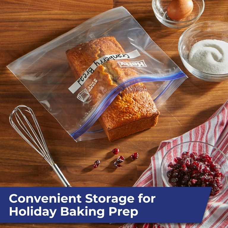 Hefty Large Gallon Storage Press to Close Freezer Bags, 40 Count