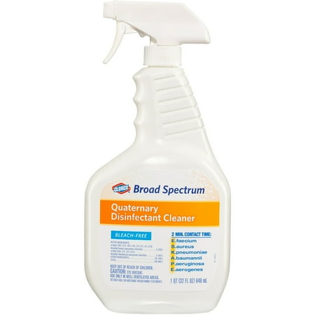 - Clorox, CLO30649, Broad-Spectrum Quaternary Disinfectant Cleaner, 9 / Carton, White