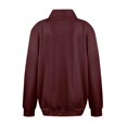 thumbnail image 6 of Gkeoshab Christmas Sweatshirt Women's Mock Neck High Collar Solid Color Sweatshirt, Breathable Coastal Fall Wear with Ribbed Trim for Layered Outfits and Breezy Waterfront Stroll Comfort Wine XL, 6 of 6