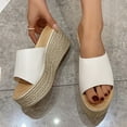 thumbnail image 3 of Mepaouo Women's Wedge Sandals Slip on Espadrille Platform Sandal Casual Summer Slides Size 6-10, 3 of 7