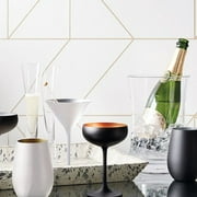 Stölzle Lausitz Olympia 8oz Martini Glasses Set of 2 White/Silver Lead-Free
