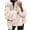 White, variant on AOOCHASLIY Women Fall Tops Clothes Women's Plus Size Winter Warm Loose Stand Collar Hair Plush Jacket Warm Coat