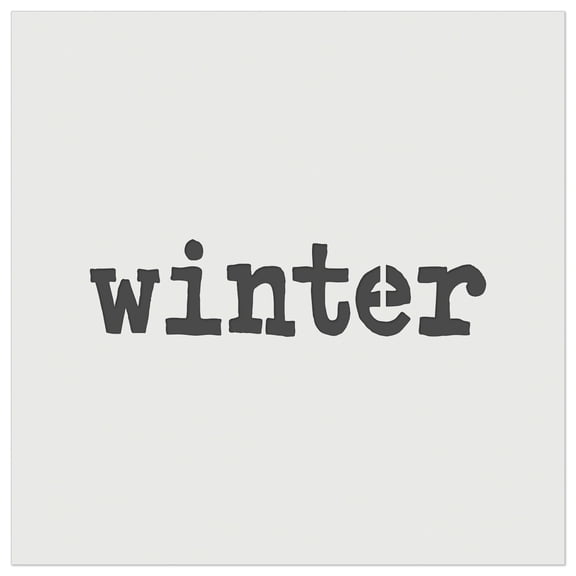Winter Fun Text DIY Cookie Wall Craft Stencil - 5.5 Inch