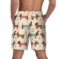 thumbnail image 4 of Fotbe Dachshund Dog Puppy Men’s Swim Trunks Quick Dry Swim Shorts Board Shorts with Mesh Lining-Large, 4 of 9