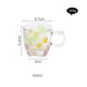 thumbnail image 2 of Taza de vidrio con relieve de fresa pintada a mano, 355 ml, transparente, for desayuno, café, leche y asa., 2 of 5
