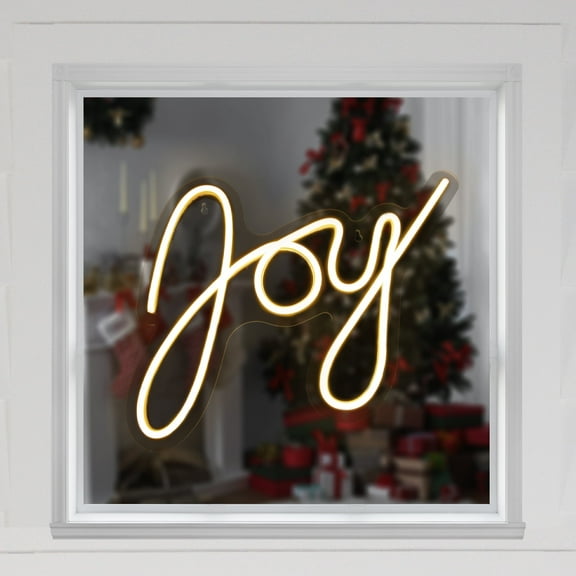 Northlight LED Joy Neon Lighted Christmas Wall or Window Decoration - 15"
