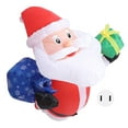 thumbnail image 2 of Christmas Inflatables Outdoor Decoration, 3.9ft Santa Claus with Box Lean Out From Window, Window Inflatable Santa Blow Up Yard Decorations with LED Lights for Yard Lawn Garden, 2 of 7