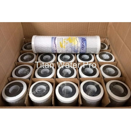20 Pcs Carbon CTO Water Filter fits 10" Standard Water Filter Housings, RO/DI