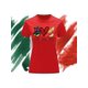 thumbnail image 1 of Playera Blusa Impreso De Peace Love Michelada Fiestas Patrias Mexico Septiembre Independencia Color Rojo Talla Chica Marca Emil SaEs, 1 of 4