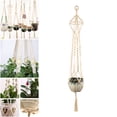 thumbnail image 3 of Colgador de plantas de macramé con cordón de algodón tejido, soporte para colgar en la pared, decoración para exteriores, árbol estilo 1, 3 of 9