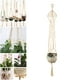 thumbnail image 3 of Colgador de plantas de macramé con cordón de algodón tejido, soporte para colgar en la pared, decoración para exteriores, árbol estilo 1, 3 of 9