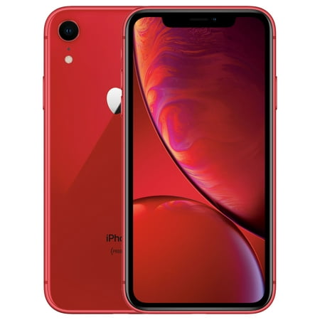 Restored Apple iPhone XR, 128 GB, Red - Fully Unlocked - GSM and CDMA compatible (Refurbished)