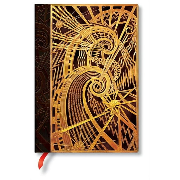 The Chanin Spiral MIDI Unlined Hardcover Journal, 144pg, 120gsm by Paperblanks (New York Deco), (Hardcover)