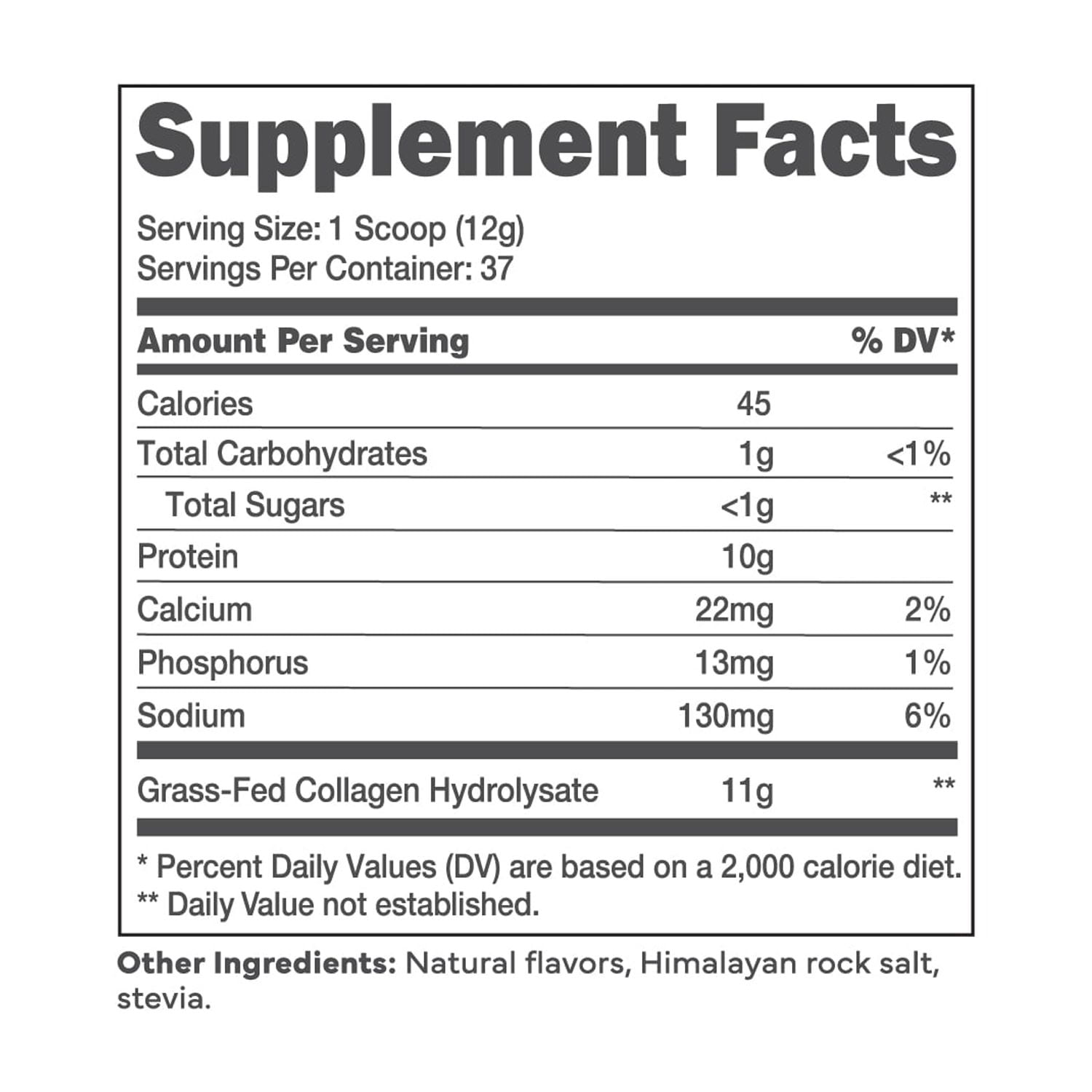 Ketologic Grass-Fed Collagen Hydrolysate Powder (Vanilla) 1 LB - Bovine Sourced Peptides Supplement for Women and Men