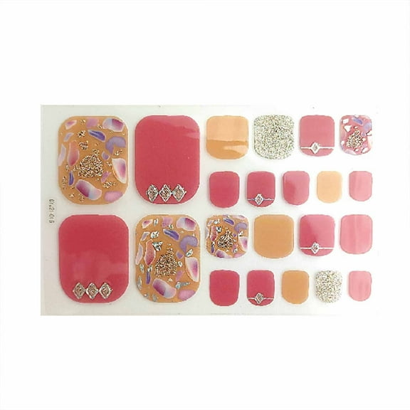 Ashosteey Wholesale Toe Nail Stickers Toe Nail Stickers Bronzing Imitation Diamond Nail Stickers,Nail Art Tattoo, Nail Decals DIY Nail Art Decoration,