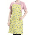 thumbnail image 5 of Yellow Cartoon Cat Unicorn Pattern Apron-Garden Aprons for Women with Pockets-Cotton Linen Waterproof Kitchen Cooking Gardening Aprons Adjustable for Kitchen,Cooking,BBQ and Salon 33x27 Inch, 5 of 7