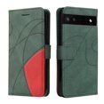 thumbnail image 4 of Compatible Google Pixel 6A Case, Leather Wallet Case Stand View Magnetic Clasp Book Flip Folio Phone Cover - Green, 4 of 5