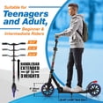 thumbnail image 2 of SereneLife Folding Kick Scooter w/ Big Wheels for Adults and Kids, Graffiti, 2 of 6
