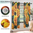 thumbnail image 5 of Orange Marigolds on Green Semi Sheer Curtains for Living Room Bedroom Set of 2 Insulated Window Drapes, 5 of 6