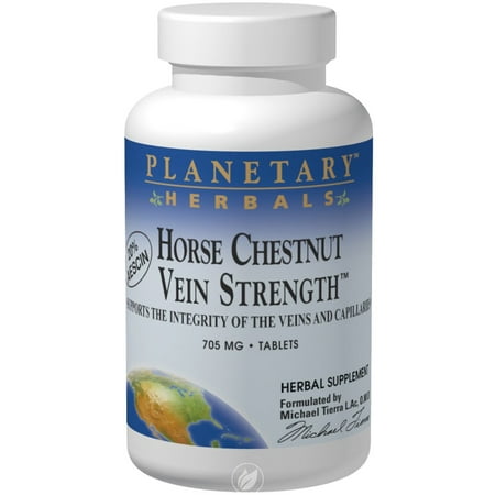 Planetary Herbals - Horse Chestnut, Vein Strength, 705 mg, 90 Tablets, Pack of