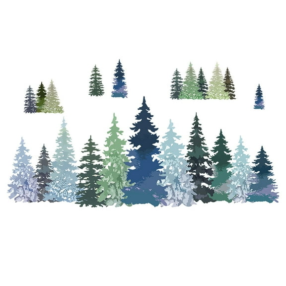 1set PVC Wall Stickers Wall Decoration Tree Pattern 390x980mm 2 sheets/set