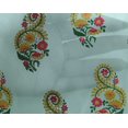 thumbnail image 4 of oneOone Georgette Viscose Fabric Leaves|Swirl & Floral Block Printed Craft Fabric BTY 42 Inch Wide, 4 of 4