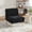 Black, variant on CQSXDA Upholstered Armless Chair with Rubber Wood Legs in 24.4 Inch Accent Chair for Living Room or Office Decor