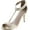 Gold Fabric, variant on City Classified Womens Formal Evening Party Lace Ankle T-Strap Peep Toe Stiletto High Heel Pumps