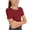 00-Wine912, variant on Tiijoy Girls Ribbed Knit Short Sleeve T-Shirt Solid Fitted Crew Neck T Shirt, Sizes 7-14