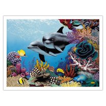 Treasures - Hawaiian Spinner Dolphins (Naiʻa) - From an Original Color Painting by Mark Mackay - Bamboo Fine Art 290gsm Paper (Unframed) 12x16in