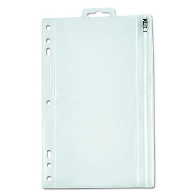 Oxford 68599 Vinyl Zipper Binder Pockets, 10.5X 8, Clear (68599