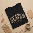 thumbnail image 2 of Make Heaven Crowded Women's Graphic T-Shirt, Leopard Print Christian Varsity Tee, Short Sleeve Crewneck Top, 2 of 5