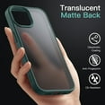 thumbnail image 4 of JETech Matte Case for iPhone 13 6.1-Inch, Shockproof Military Grade Drop Protection, Frosted Translucent Back Phone Cover, Anti-Fingerprint (Dark Green), 4 of 6