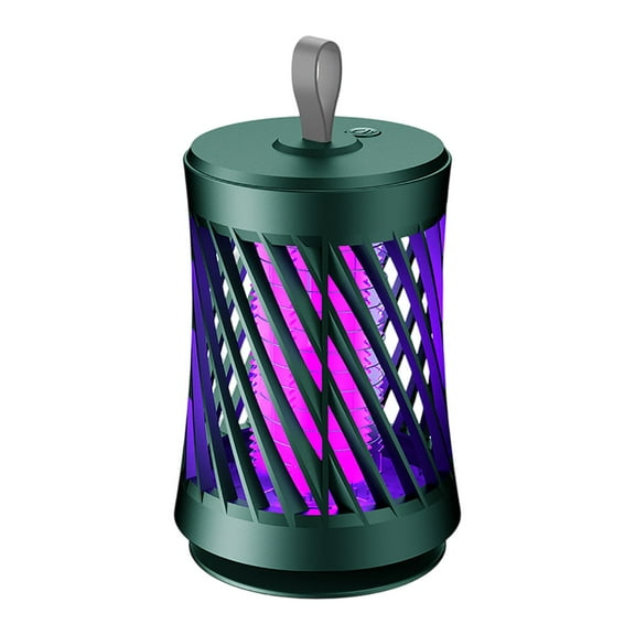 JIhuahe 2-in-1 Indoor and Outdoor Electric Mosquito Zapper with Purple Attractant Lights, Rechargeable USB Powered Insect Killer for Home, Garden,Powerful Fly Zapper with Wide Coverage ,Green