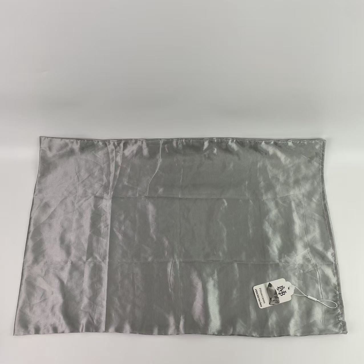 MHB Pillowcases,Satin Pillowcase 1 Pack Similar to Silk Pillow Cases Standard Size, Gifts for Women Men, Dark Grey