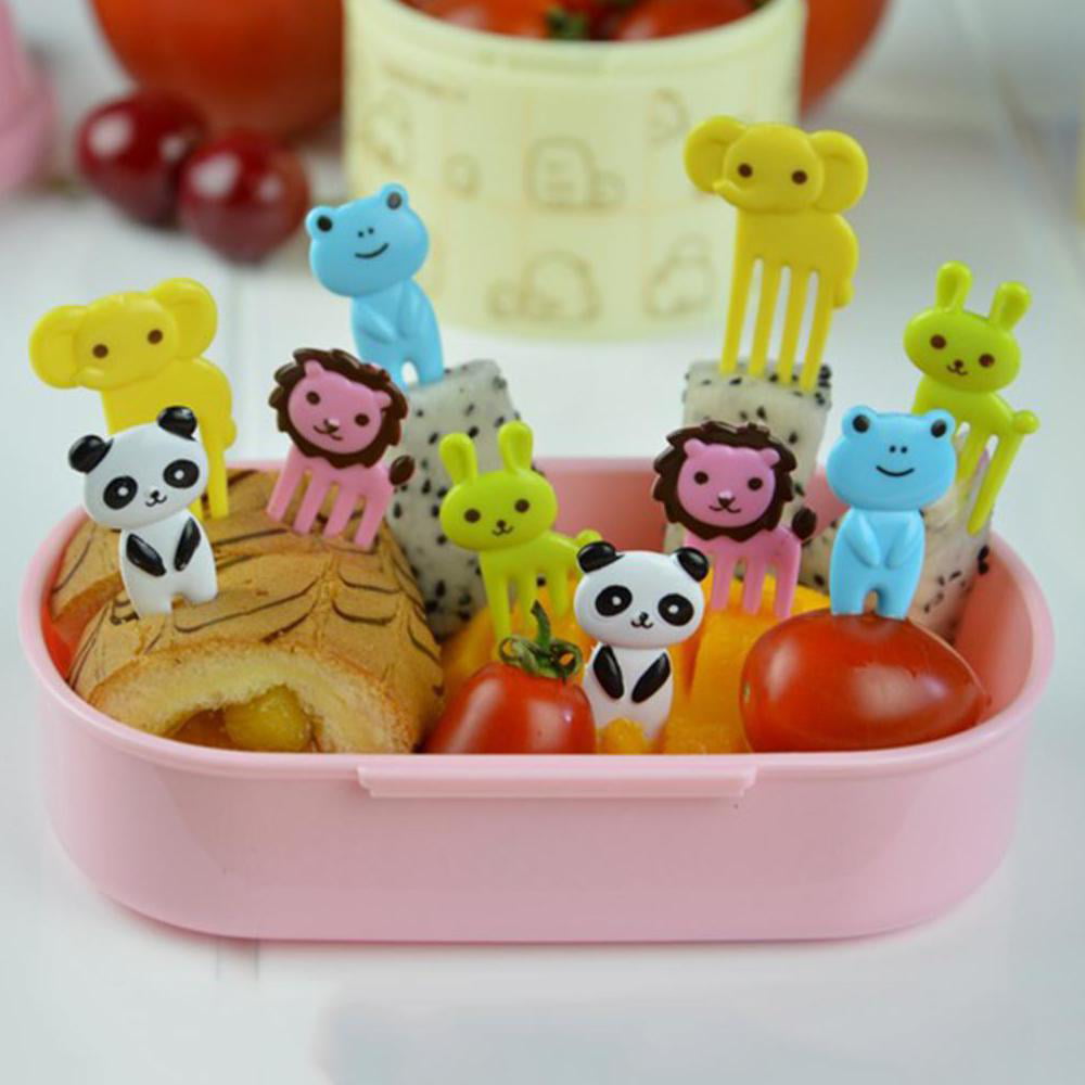 36PCS Cute Bento Kawaii Animal Food Fruit Picks Forks Lunch Box Accessory Decor 