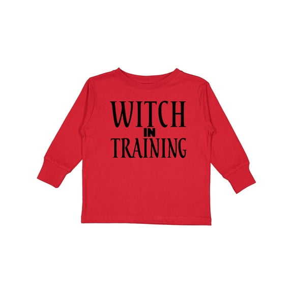 Inktastic Witch in Training Boys or Girls Long Sleeve Toddler T-Shirt