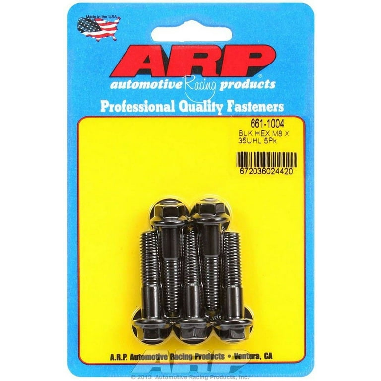ARP 8mm x 1.25 x 35mm 6pt Bolt Kit 5pk ARP 8mm x 1.25 x 35mm 6pt Bolt Kit 5pk