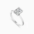 thumbnail image 2 of Aura Jewel 14K White Gold Plated Wedding Ring - 1.9 Ct Radiant Cut Diamond Engagement Ring - Solitaire Anniversary Ring for Women's - Solitaire Daily Wear Diamond Ring - Party Wear Diamond Ring, 2 of 3